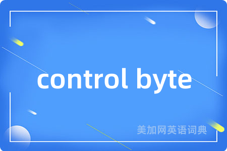 control byte
